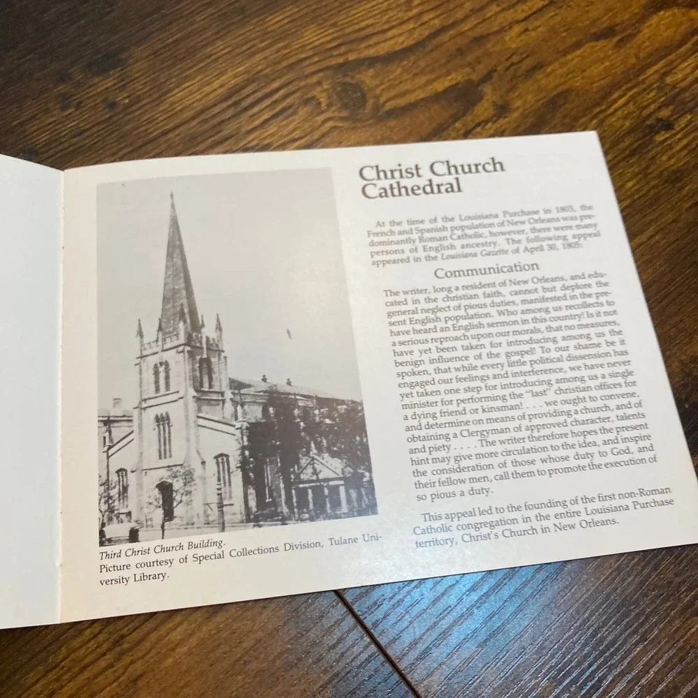 Christ Church Cathedral New Orleans Episcopal Neo-Gothic Architecture Souvenir